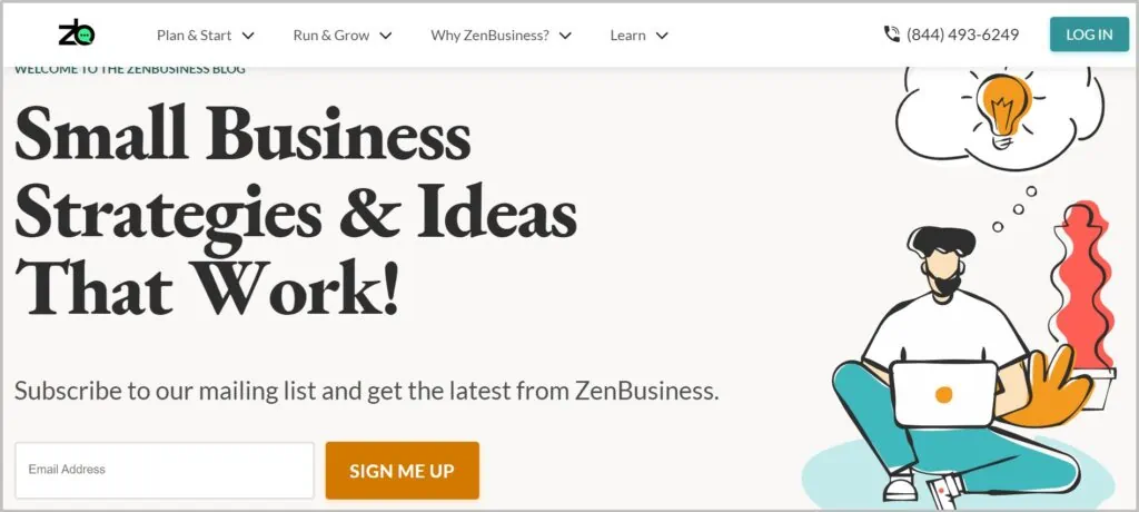 zenbusiness guide for startup and business