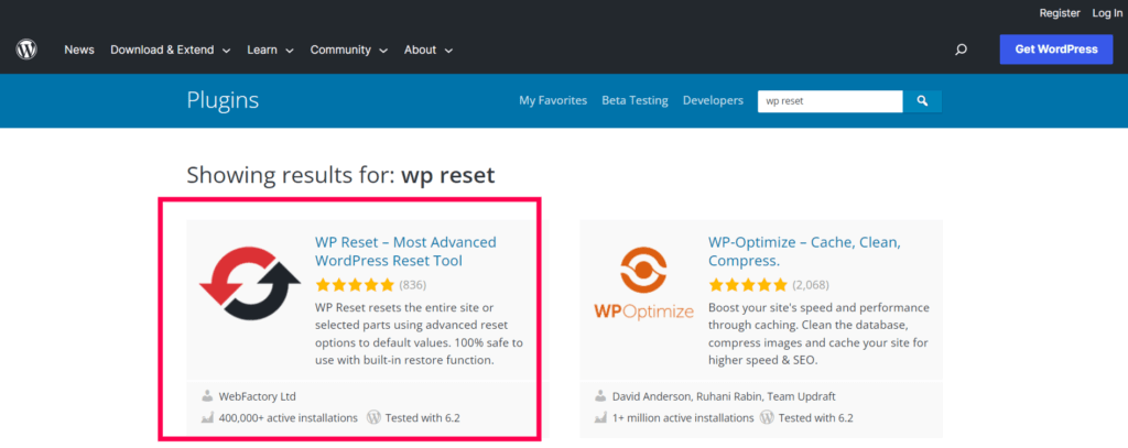 wp reset plugin, an advanced wordpress plugin to reset your entire website